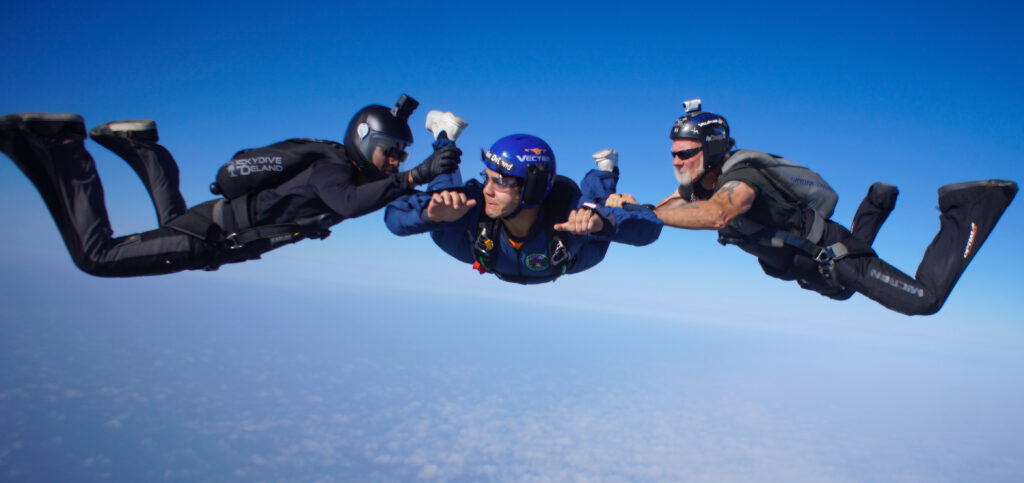 AFF student in freefall at Skydive DeLand
