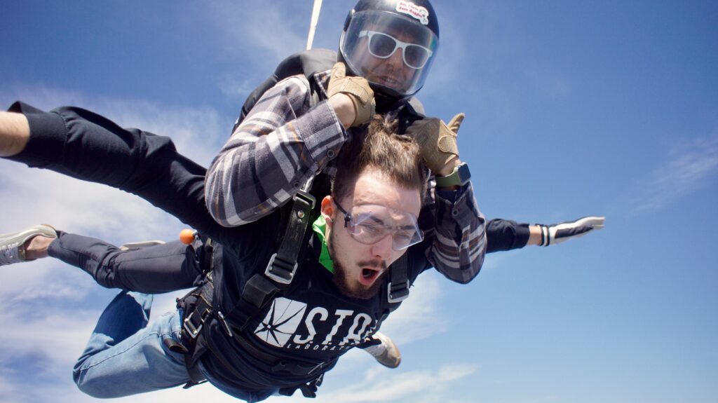 tandem skydivers at Skydive DeLand, Florida