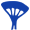 blue skydiving parachute icon